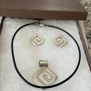 Silpada STERLING MAZE SWIRL NECKLACE AND EARRINGS